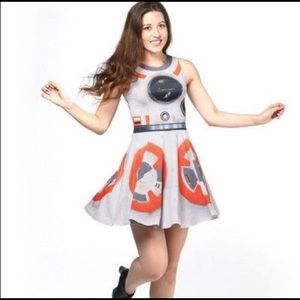 Gold bubble BB8 Star Wars Dress size medium NWT